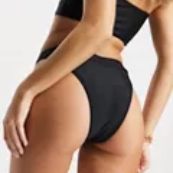 New! South Beach mix and match V bikini bottom in black 19893 - Picture 1 of 12